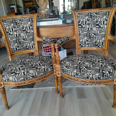 Paire de fauteuils Directoire