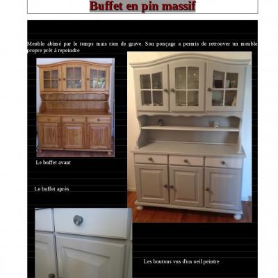 Buffet en pin massif