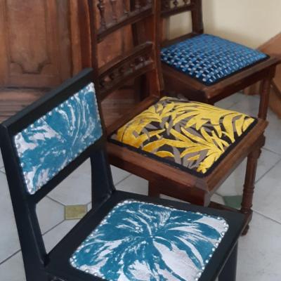 chaises relookées